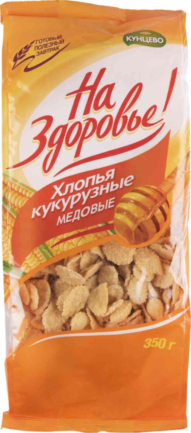 Хлопья кукурузные На Здоровье! Медовые