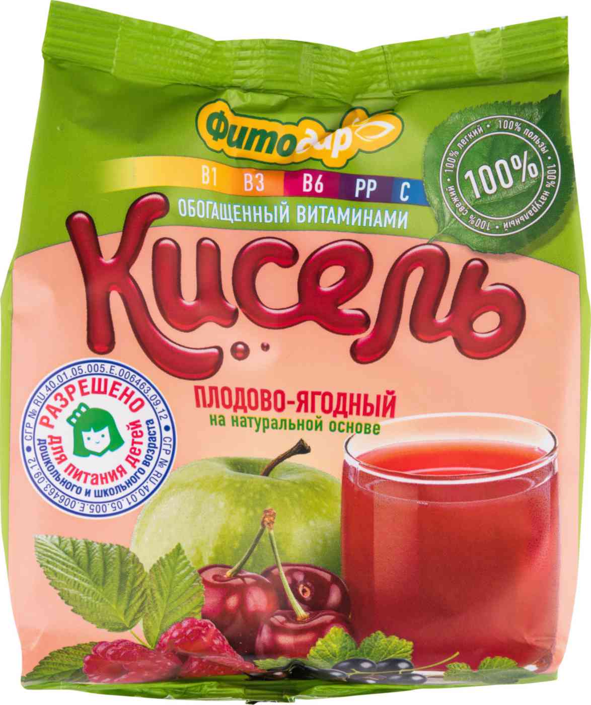 Кисель плодово-ягодный Фитодар на натуральной основе
