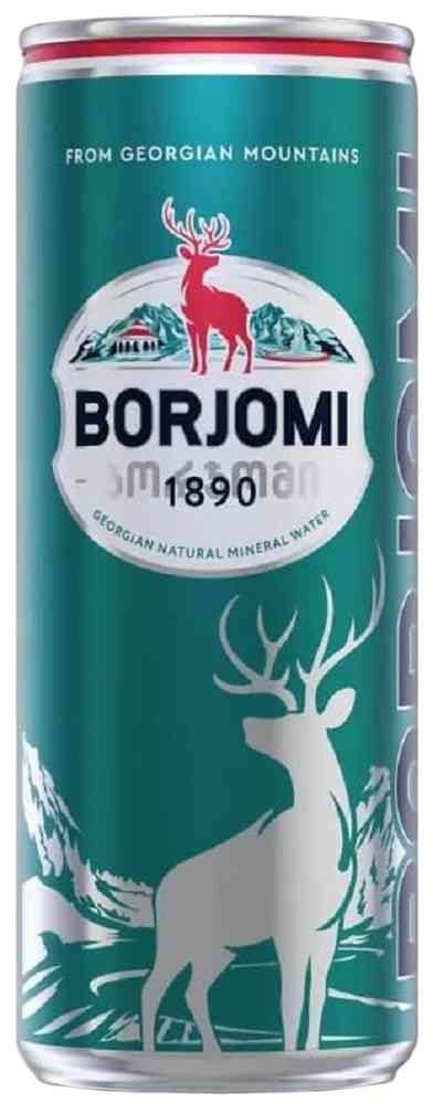 Вода минеральная лечебно-столовая Borjomi газированная в банке