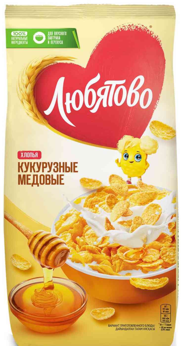 Хлопья Любятово Медовые
