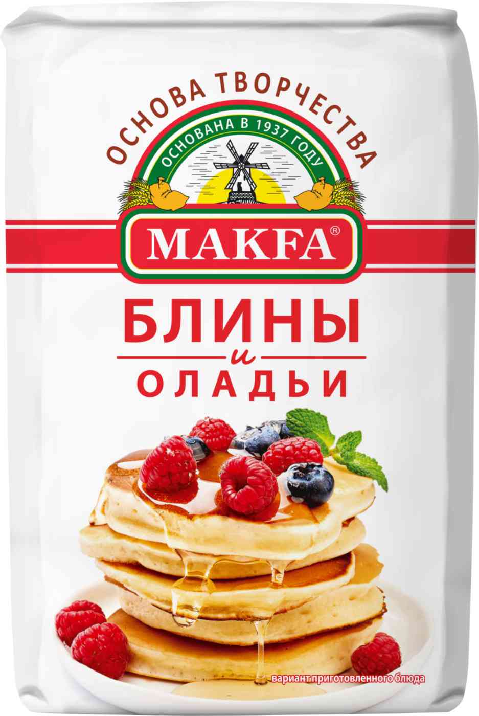 Смесь для блинов и оладий Классическая Makfa на твердой пшенице