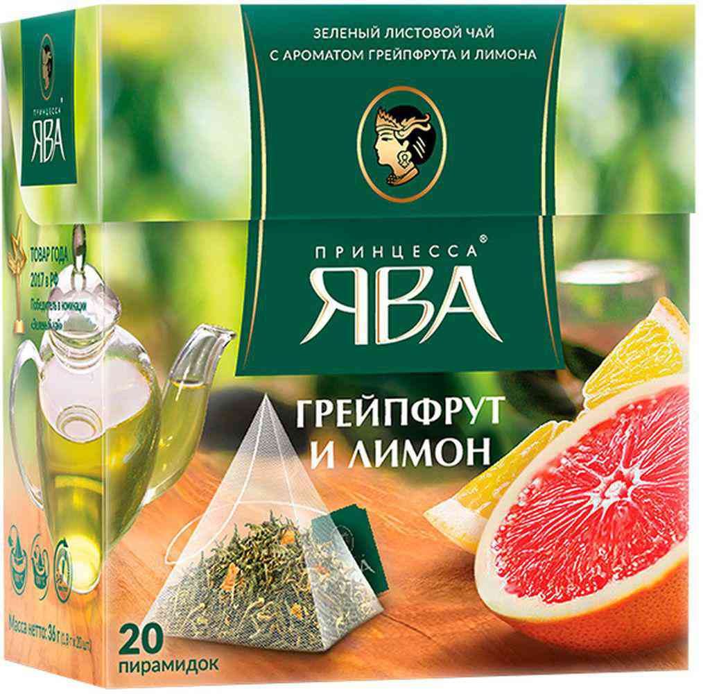 Чай зелёный Принцесса Ява Грейпфрут и лимон