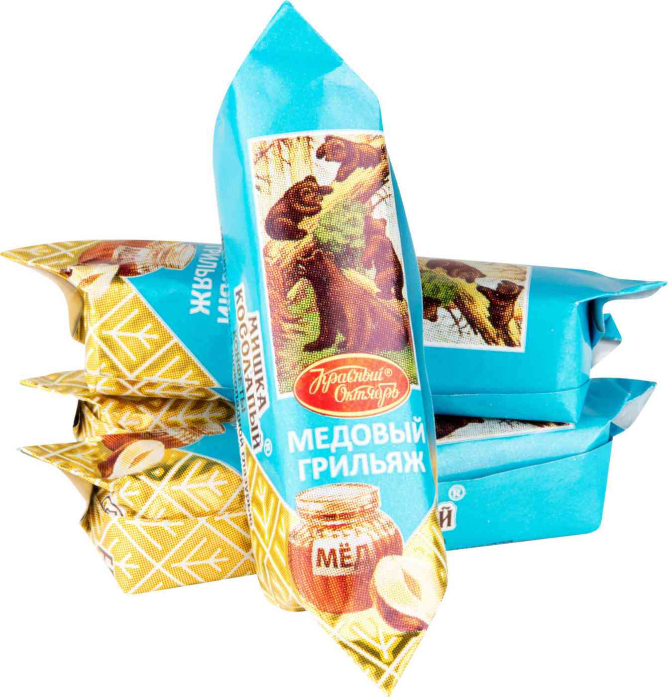 Конфеты Мишка косолапый Красный Октябрь Медовый грильяж