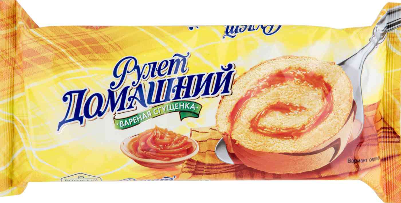 Рулет бисквитный Домашний Варёная сгущёнка