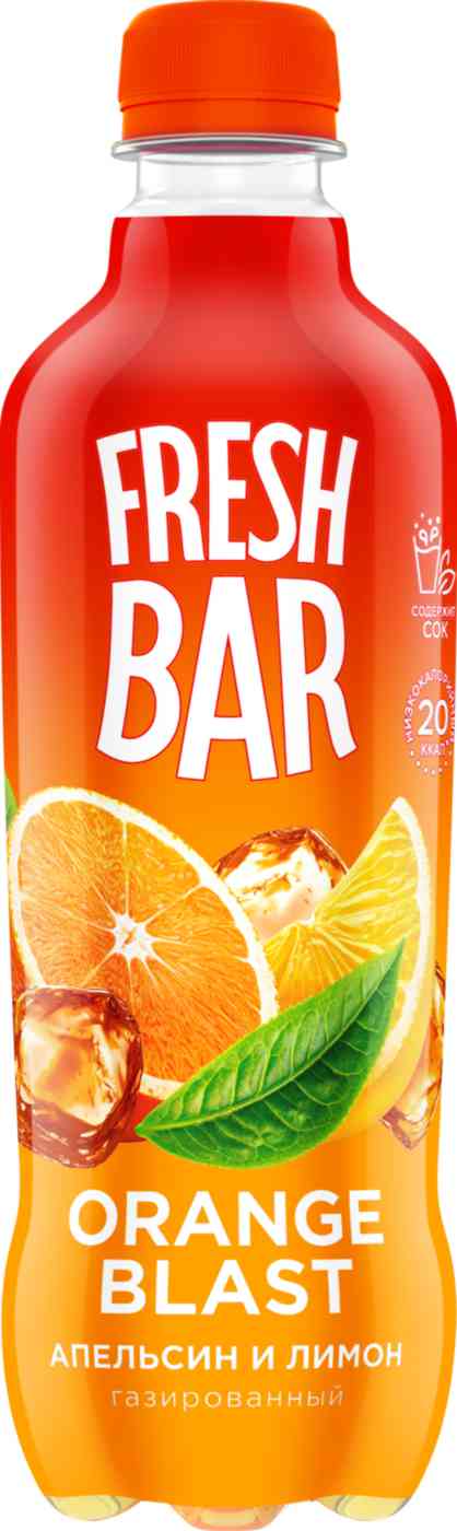 Напиток Fresh Bar Orange & Lemon Orange Blast сильногазированный