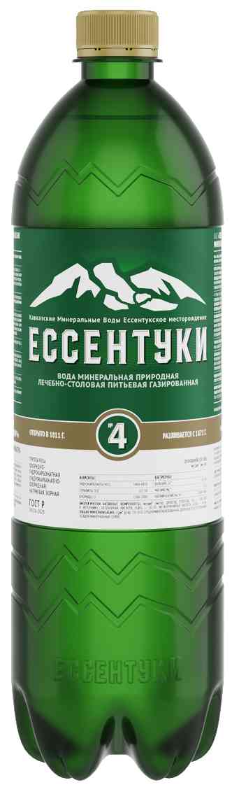 Вода минеральная лечебно-столовая Ессентуки №4 газированная