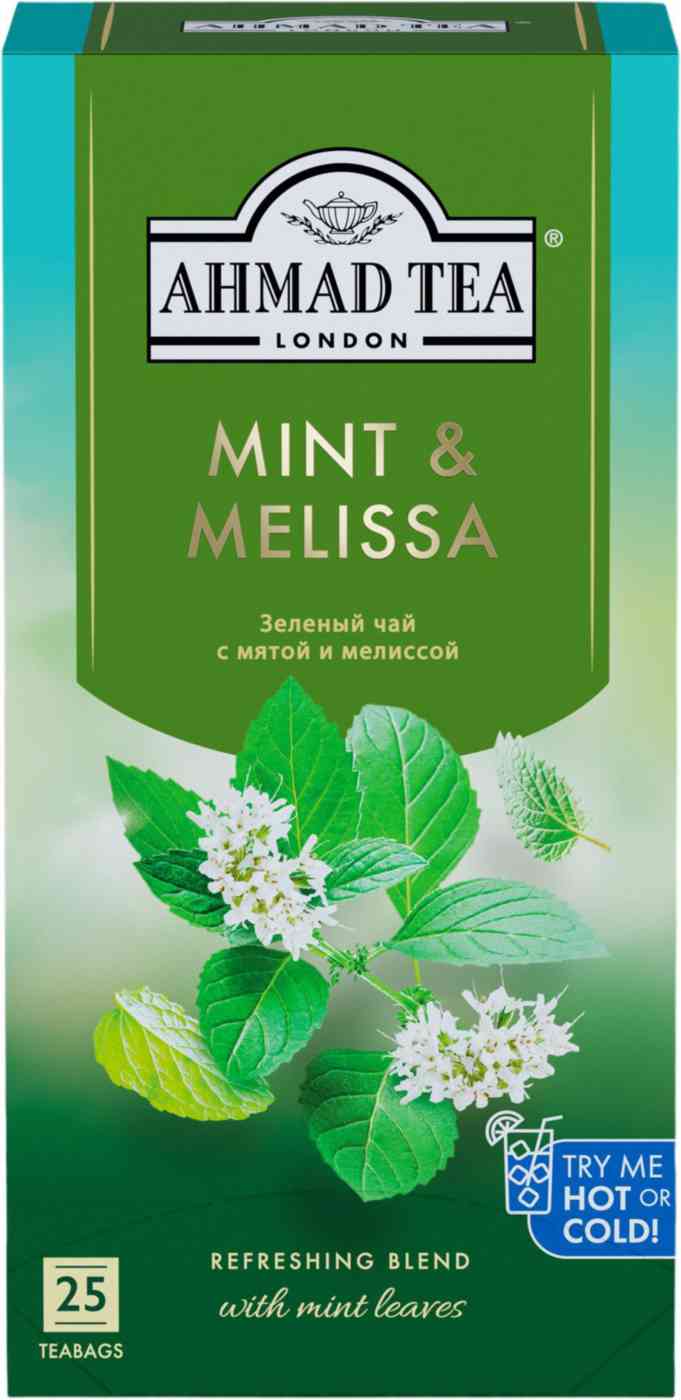 Чай зелёный Ahmad Tea Mint & Melissa Мята и мелисса