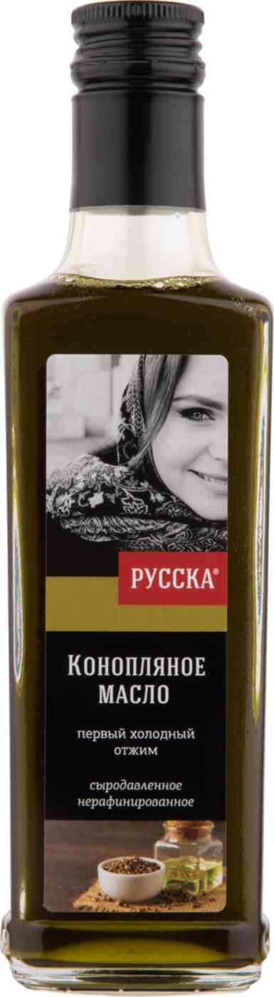 Масло конопляное Русска нерафинированное первый холодный отжим