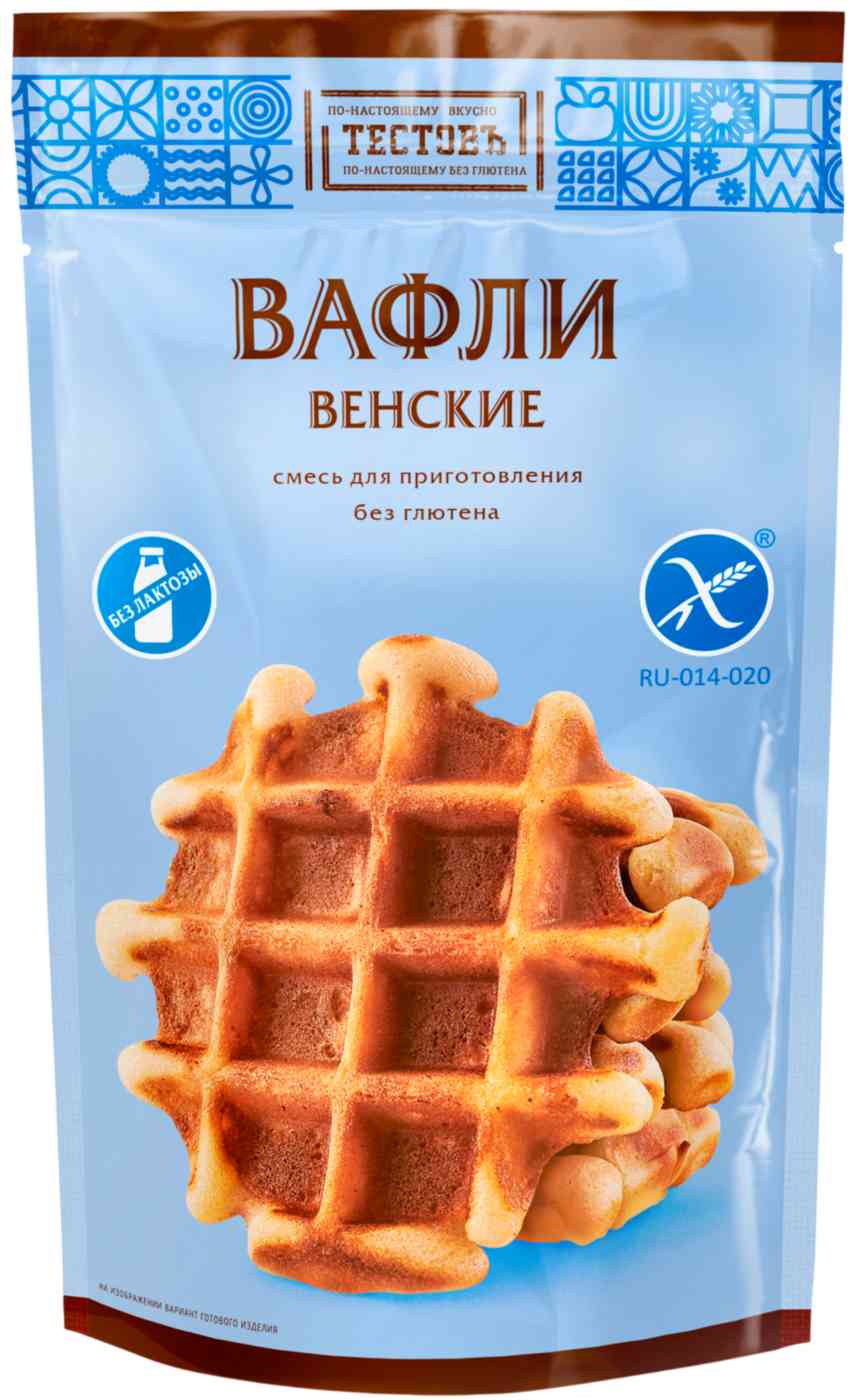 Смесь для выпечки Тестовъ вафли венские без глютена