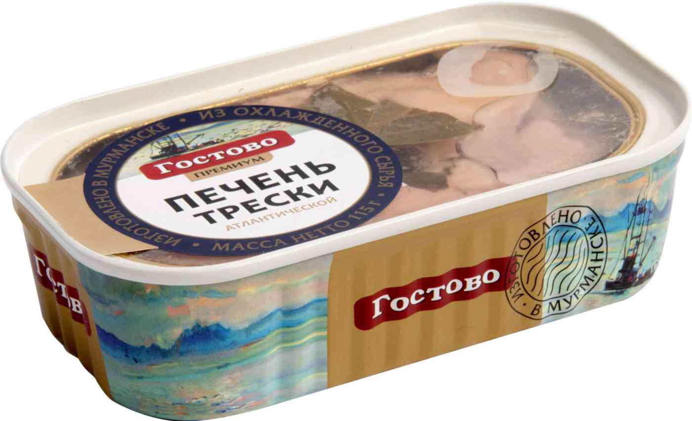 Печень трески атлантическая натуральная Гостово Премиум