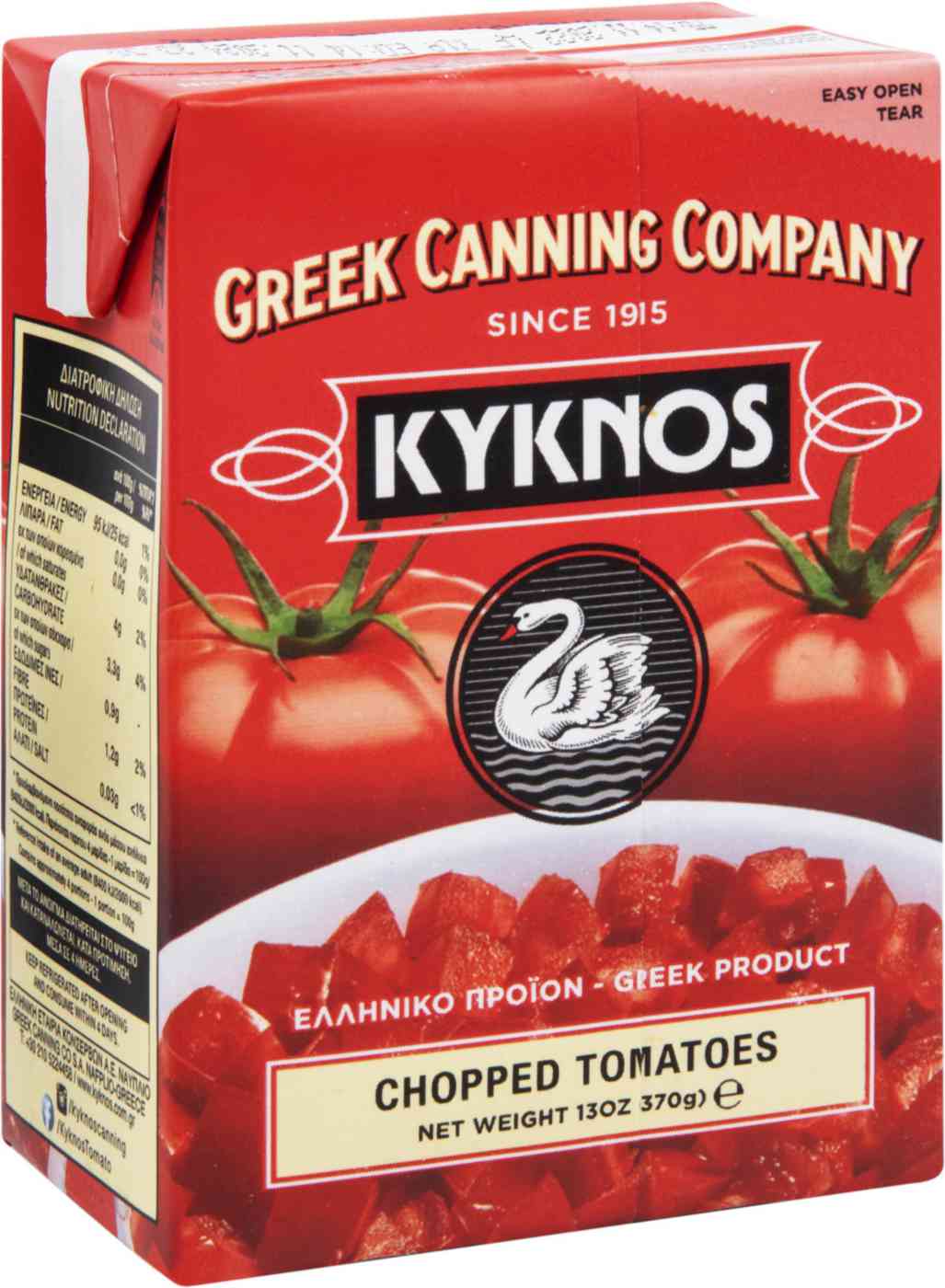 Томаты резаные Kyknos в собственном соку