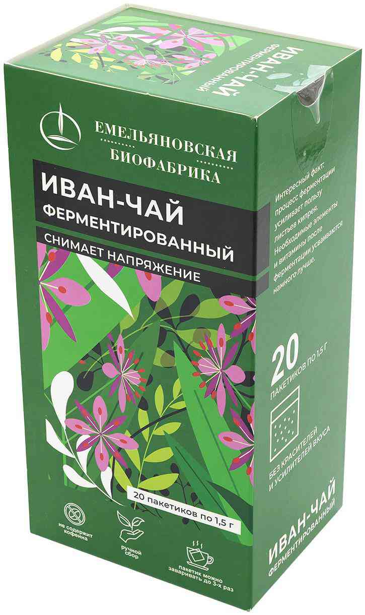 Напиток чайный черный Емельяновская биофабрика Иван-чай крепкий листовой