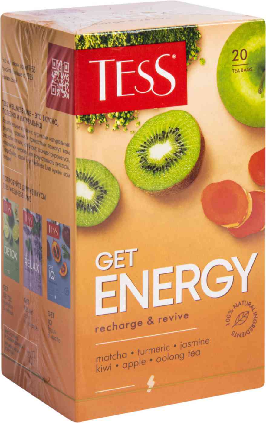 Чай зеленый Tess Get Energy
