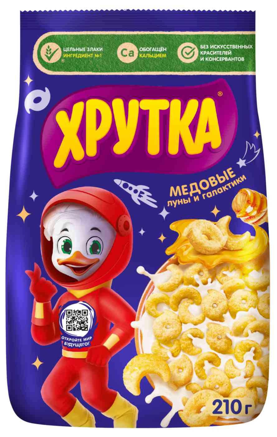Готовый завтрак Хрутка медовый обогащенный кальцием