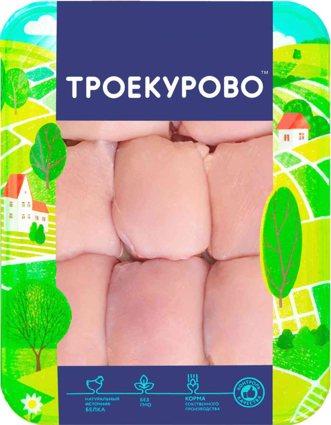 Филе бедра цыплят-бройлеров охлаждённое Троекурово