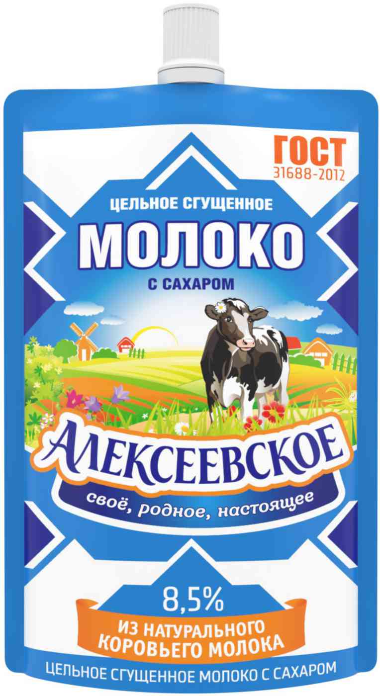 Молоко цельное сгущенное Алексеевское с сахаром 8,5%