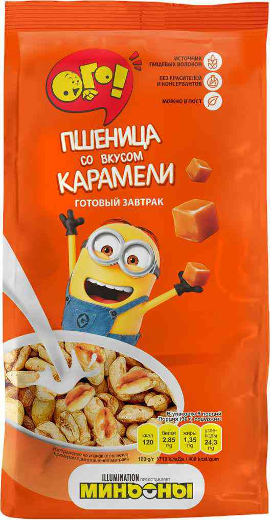 Готовый завтрак Ого! Пшеница со вкусом карамели