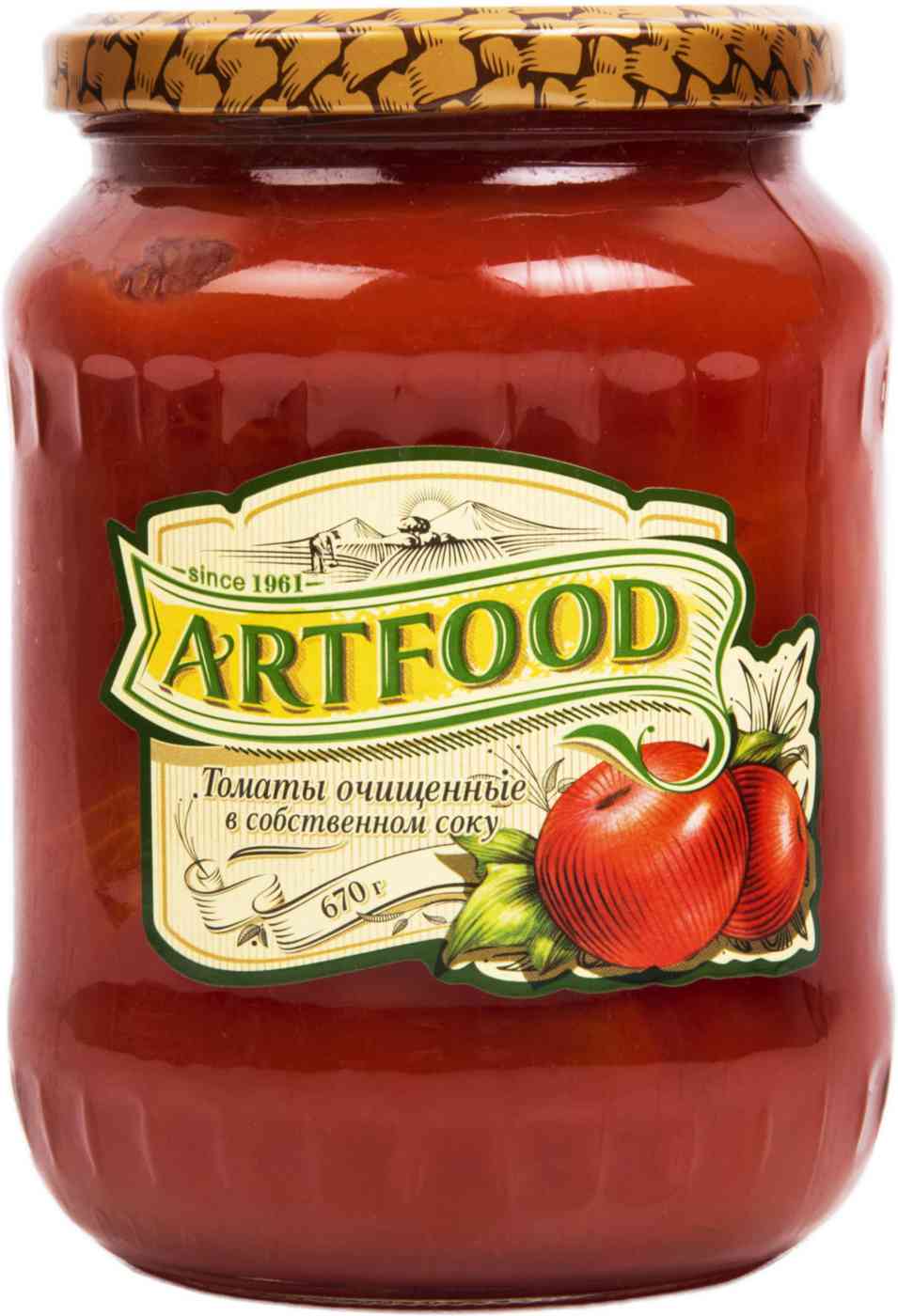 Томаты очищенные Artfood в собственном соку