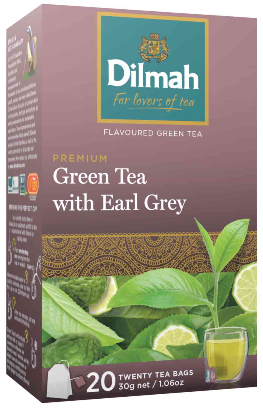 Чай зеленый Dilmah with Earl Grey