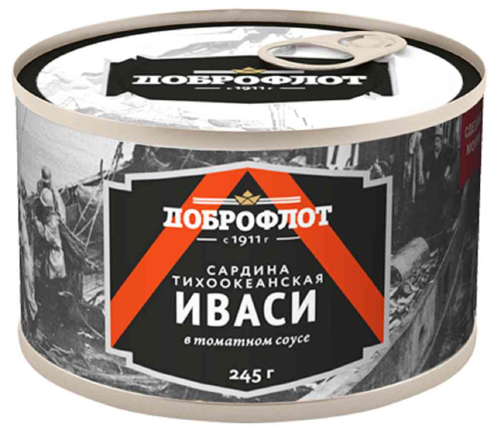Сардина тихоокеанская Иваси Доброфлот в томатном соусе