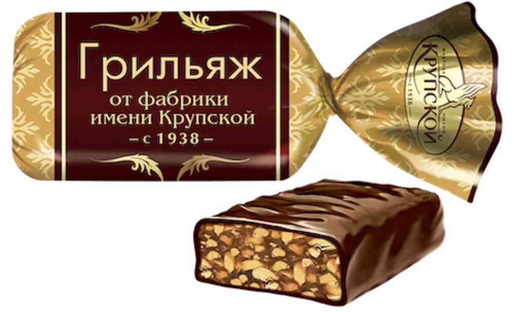 Конфеты Фабрика имени Крупской Грильяж