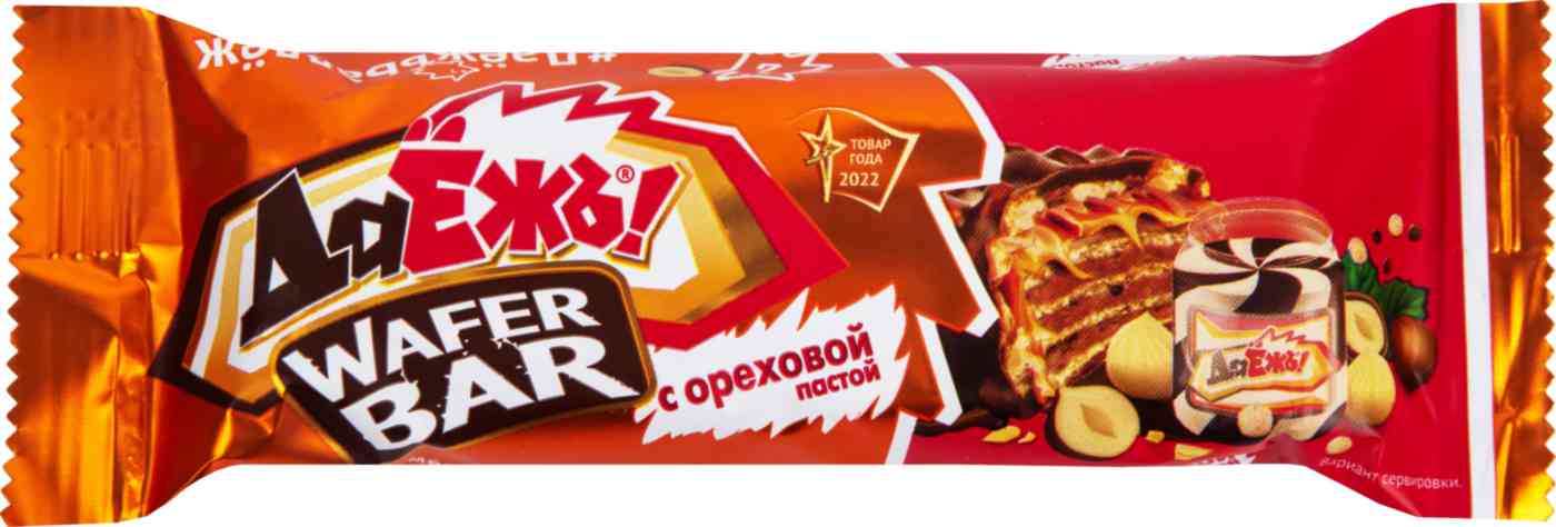 Конфета ДаЁжъ Wafer Bar с ореховой пастой