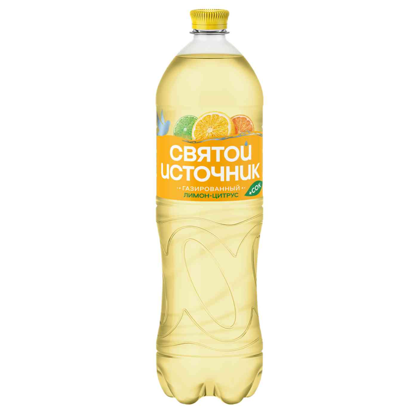 Вода+Сок Святой Источник лимон-цитрус газированная