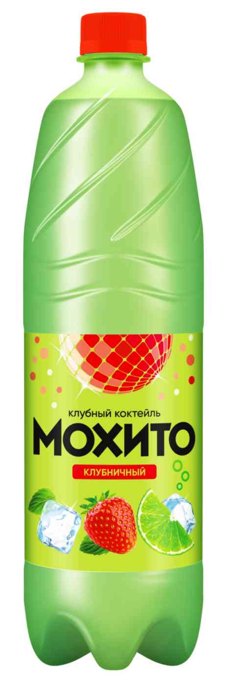 Клубный коктейль Мохито Клубничный газированный безалкогольный