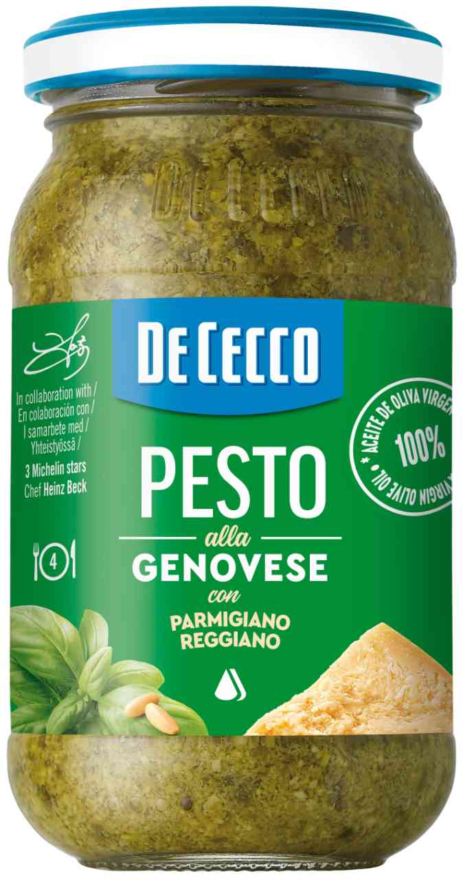 Соус De Cecco Pesto с базиликом и кедровыми орехами и оливковым маслом