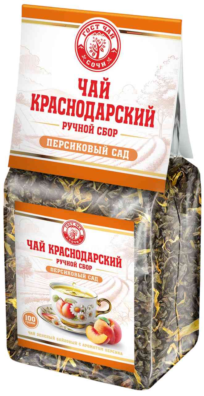 Чай зеленый Краснодарский ручной сбор Персиковый сад