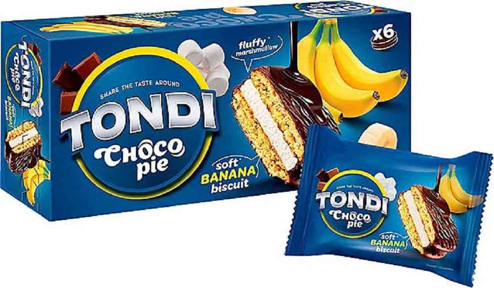 Бисквит Tondi Choco Pie банановый