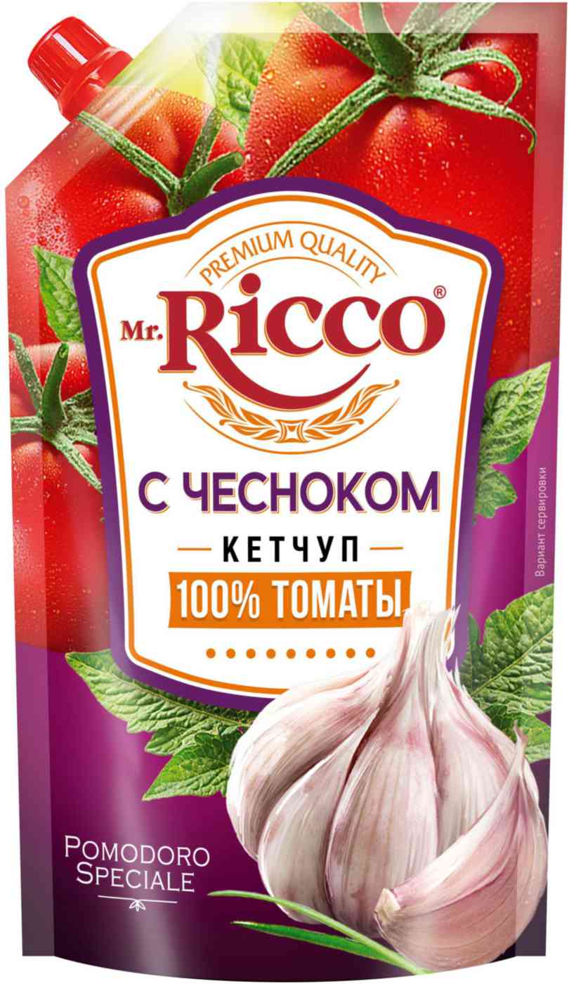 Кетчуп томатный Mr. Ricco с чесноком
