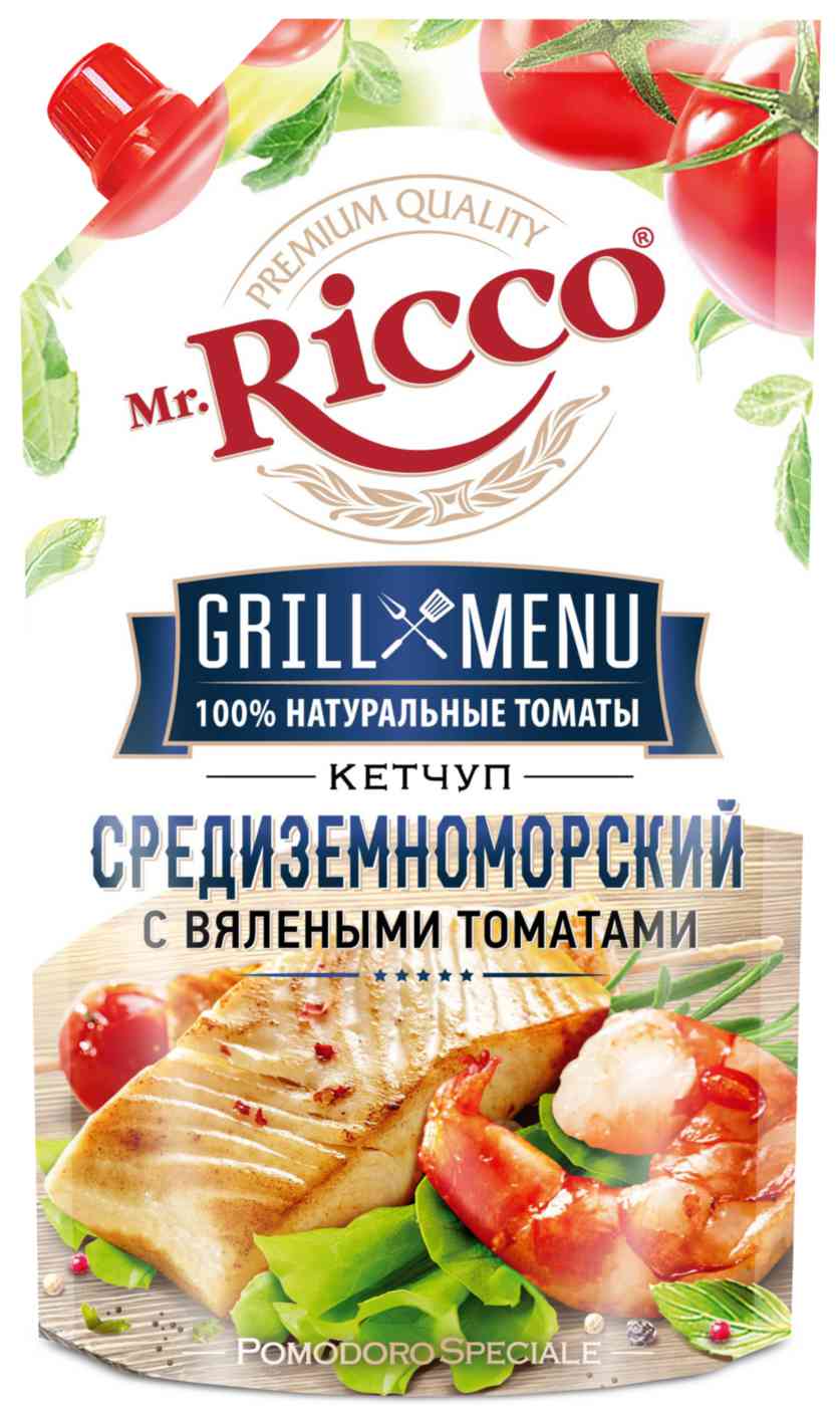 Кетчуп томатный Mr. Ricco Средиземноморский с вялеными томатами