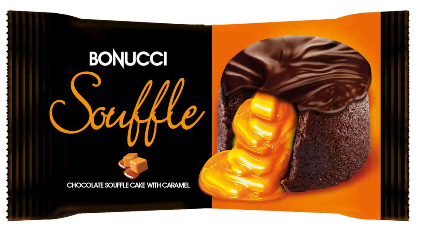 Пирожное бисквитное Bonucci Souffle карамель