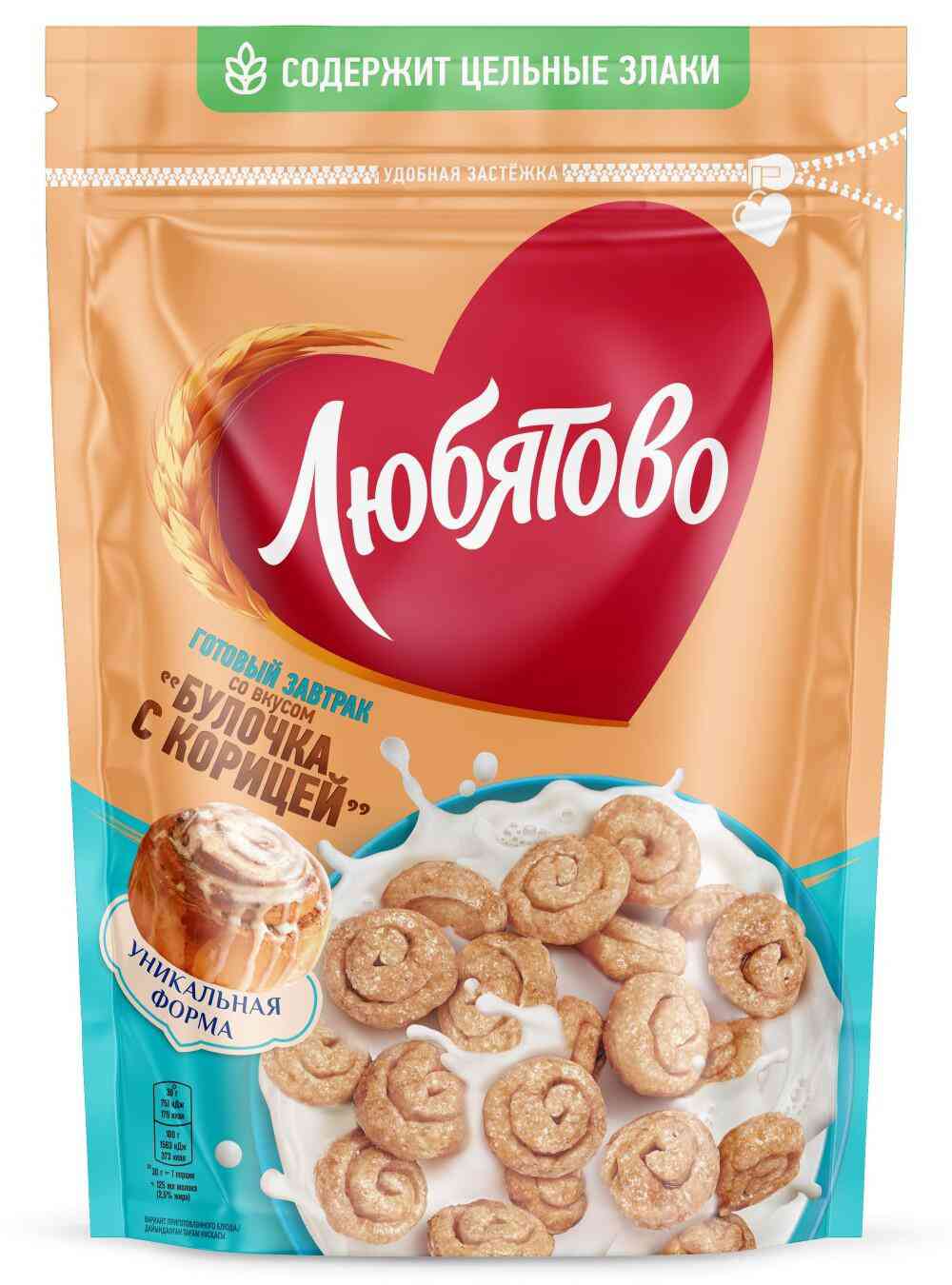 Готовый завтрак Любятово Булочка с корицей