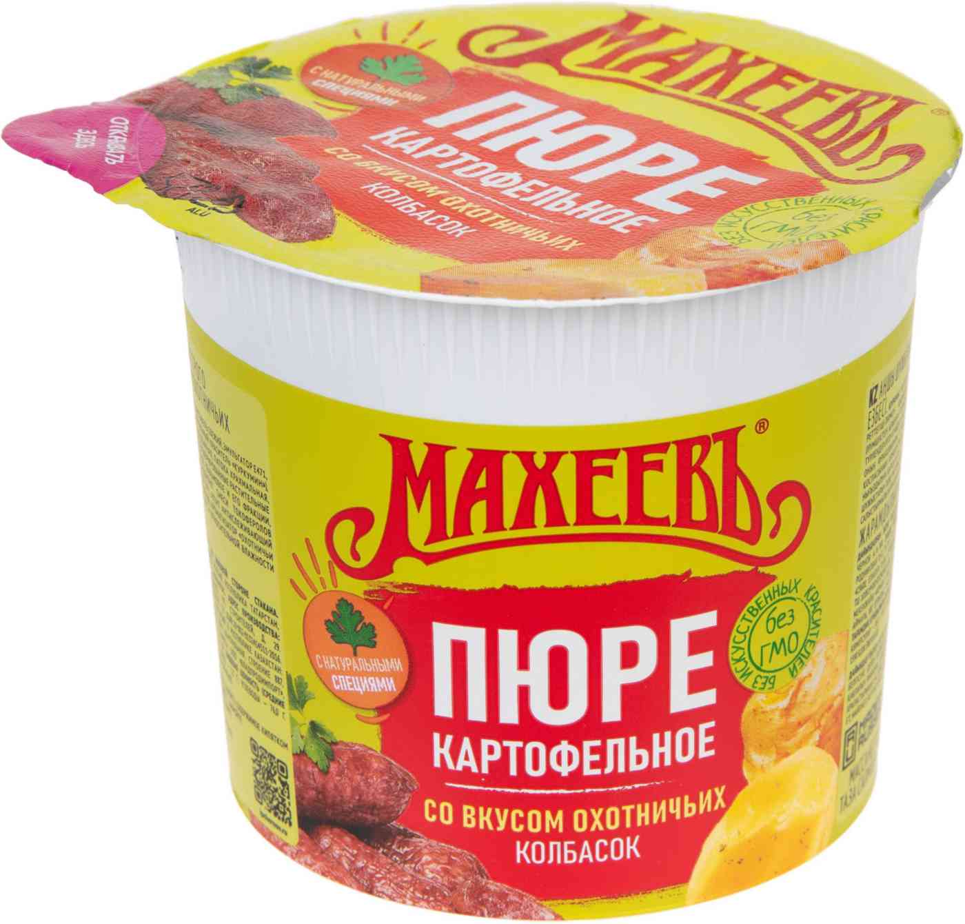 Пюре картофельное Махеевъ охотничьи колбаски