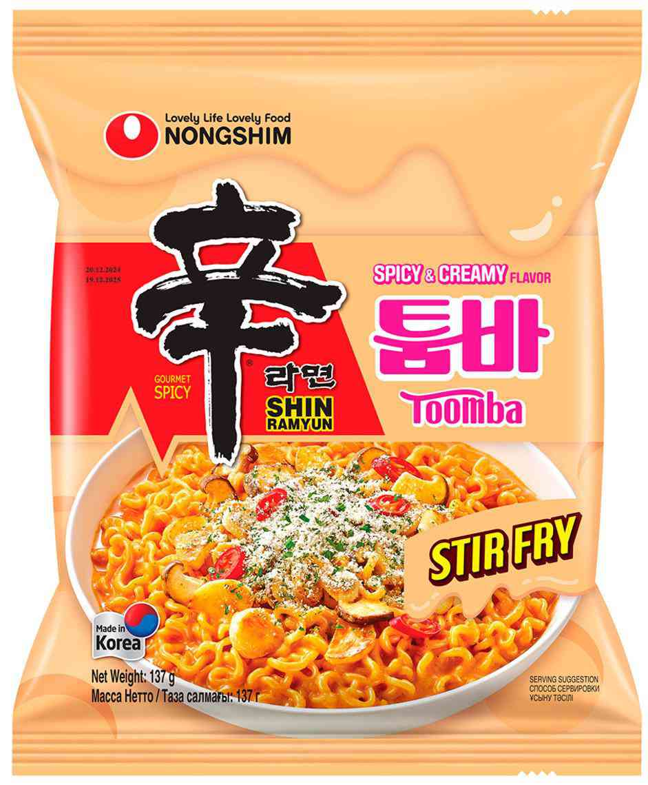 Лапша быстрого приготовления Nongshim toomba шин рамен с острым сырно-сливочным вкусом