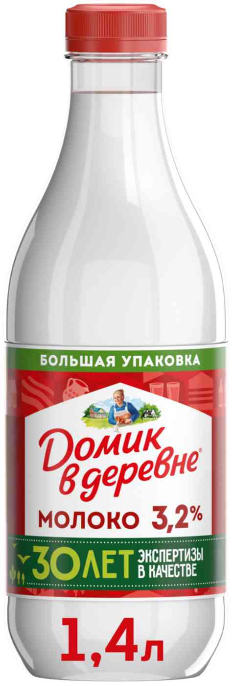 Молоко пастеризованное Домик в деревне 3,2%