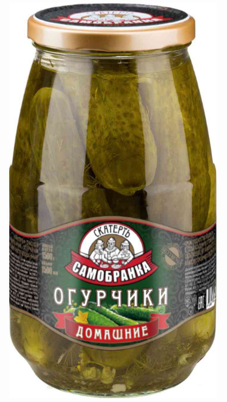 Огурчики целые Скатерть-Самобранка маринованные