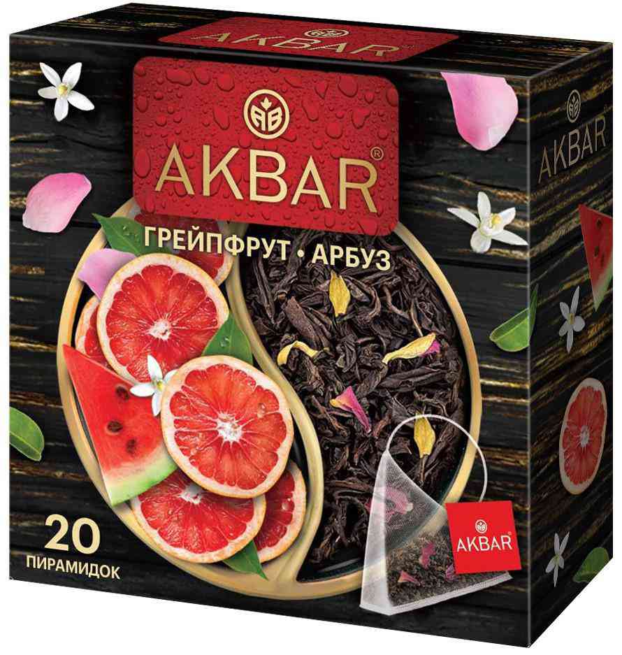 Чай черный Akbar грейпфрут-арбуз
