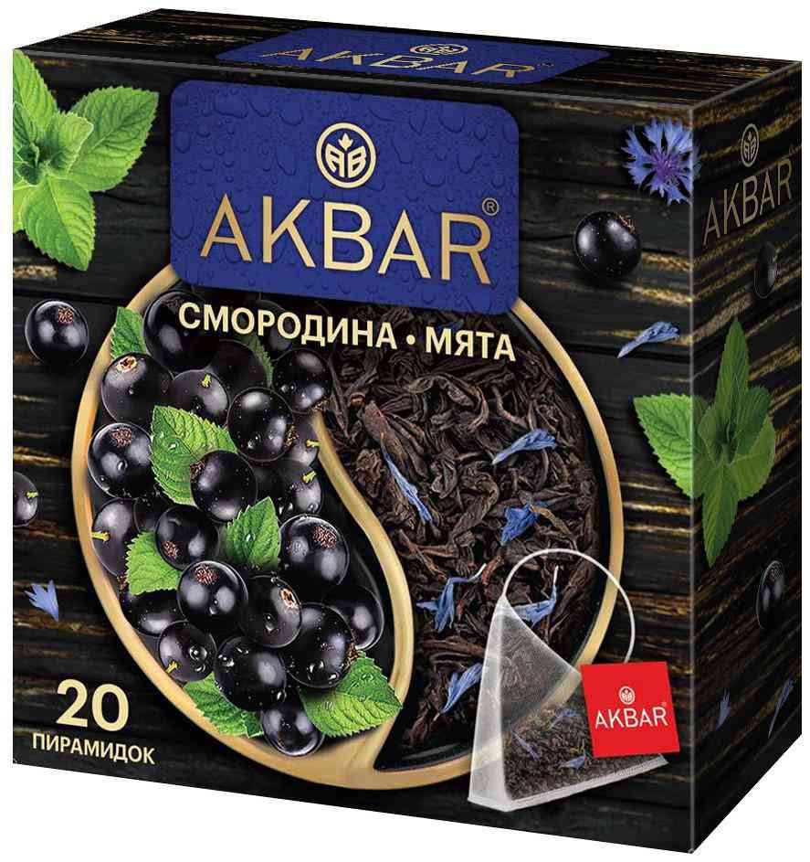 Чай черный Akbar смородина-мята