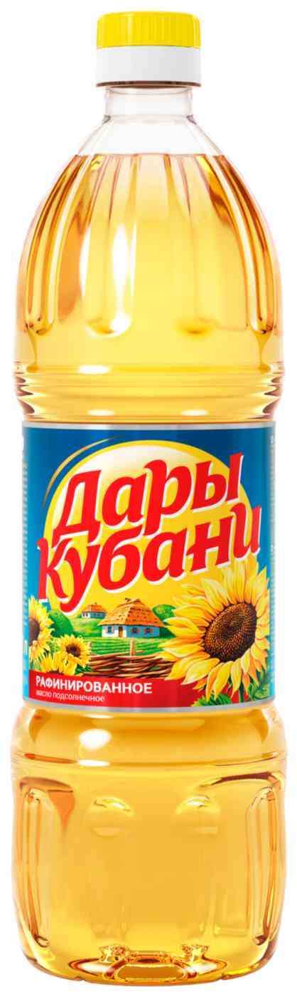 Масло подсолнечное Дары кубани рафинированное дезодорированное