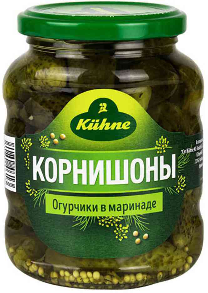 Огурцы корнишоны Kühne
