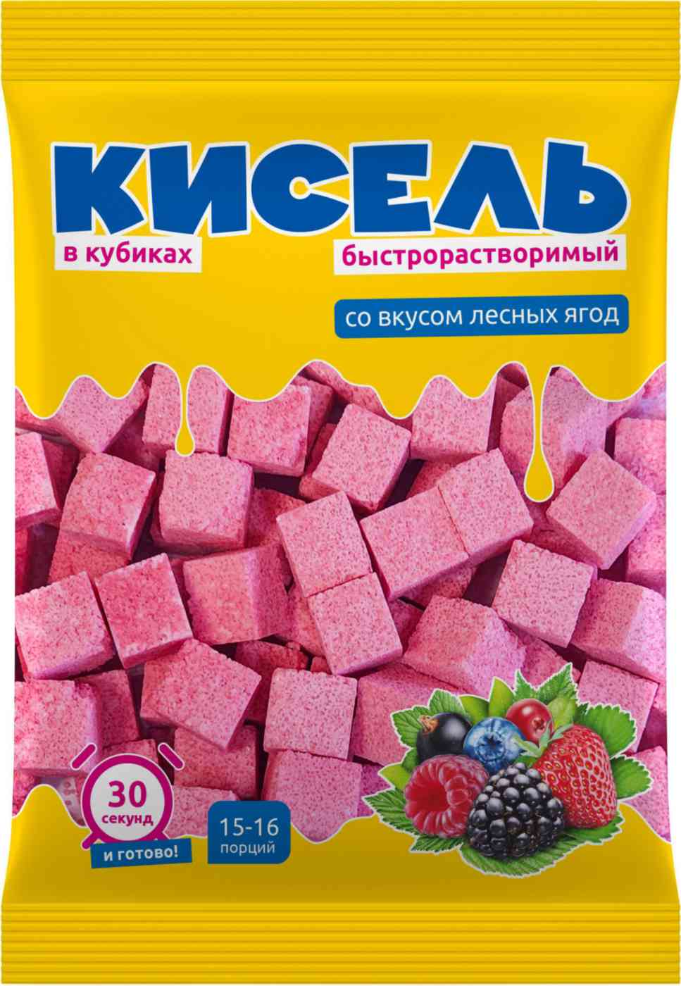 Кисель Отличная кухня со вкусом лесных ягод в кубиках
