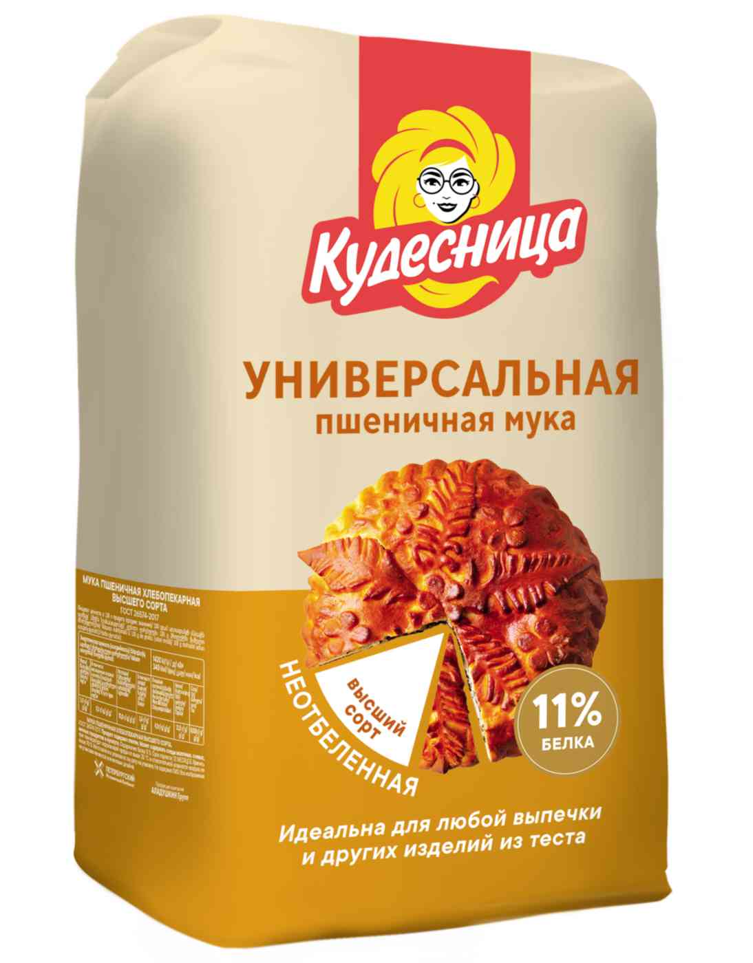 Мука пшеничная Кудесница  хлебопекарная Универсальная