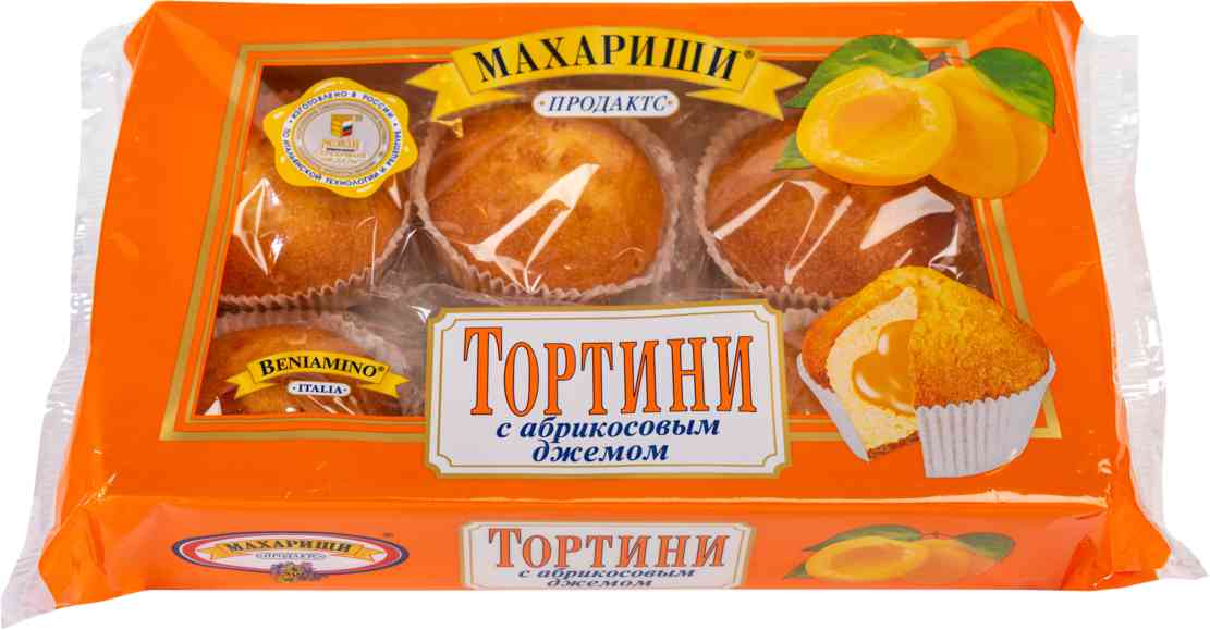 Изделия хлебобулочные сдобные Махариши продактс с абрикосовым джемом