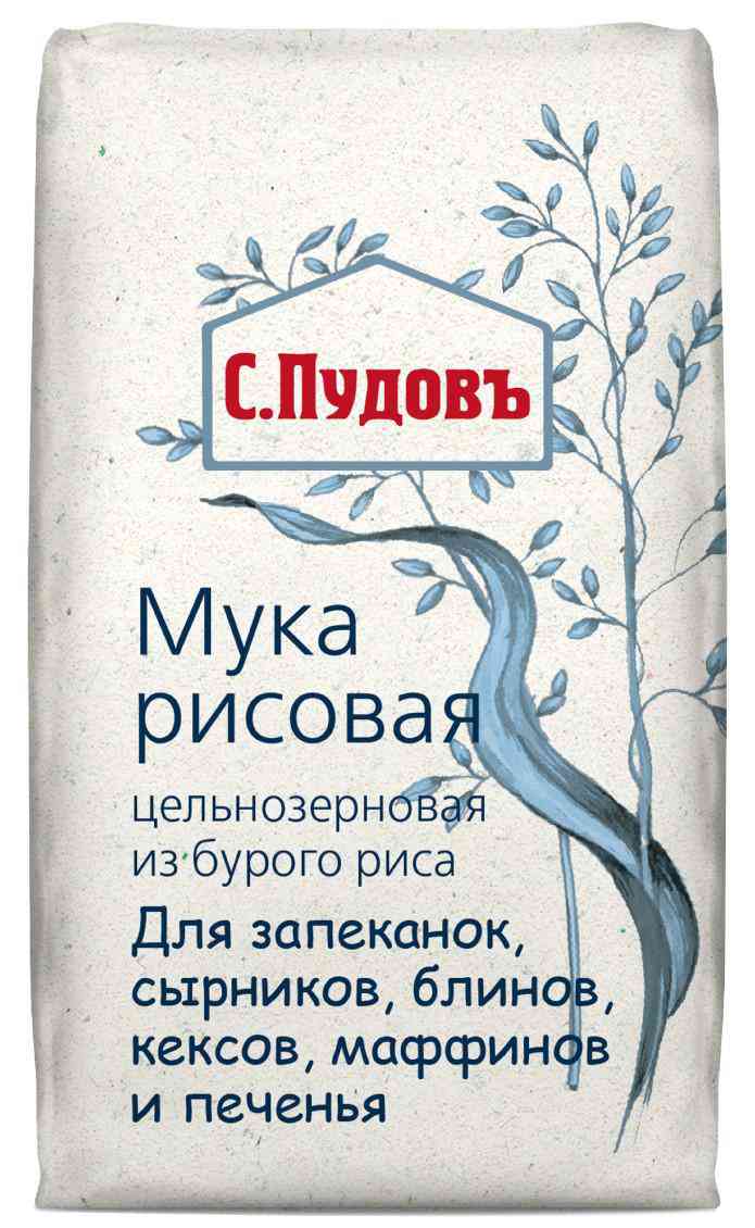 Мука цельнозерновая из бурого риса С.Пудов