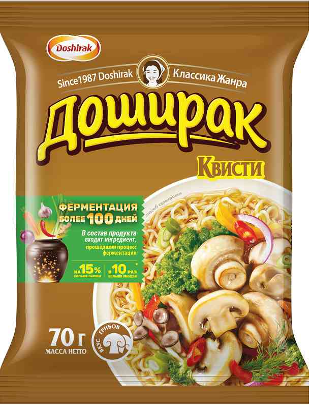 Лапша быстрого приготовления Доширак Квисти со вкусом грибов