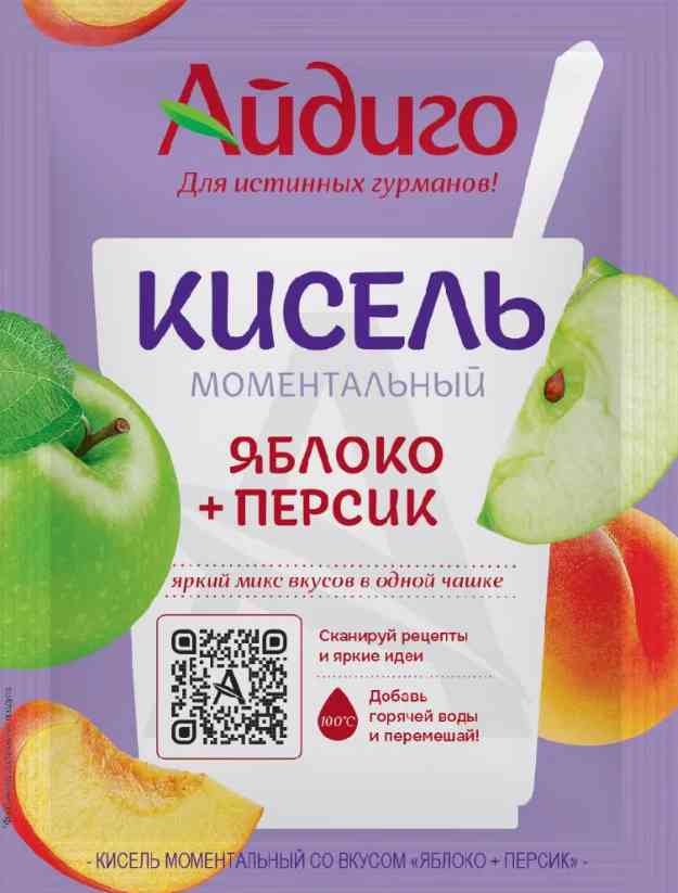Кисель Айдиго яблоко-персик