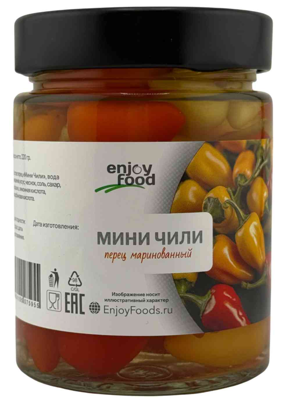 Овощные консервы EnjoyFood Перец мини Чили маринованный